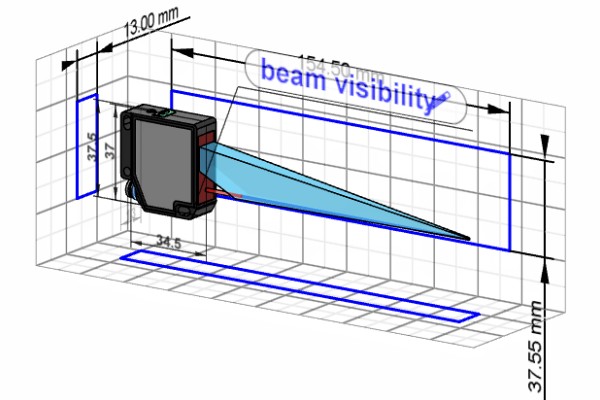 OM30-P0100.HV.TXN 測距傳感器的3D模型圖